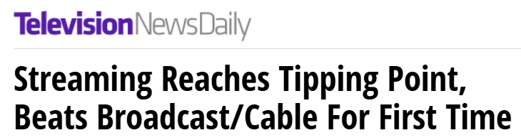 Streaming TV Reaches A Milestone